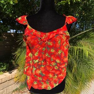 Strawberry top by Anthropologie